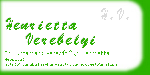 henrietta verebelyi business card